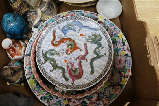 A quantity Oriental pottery and porcelain